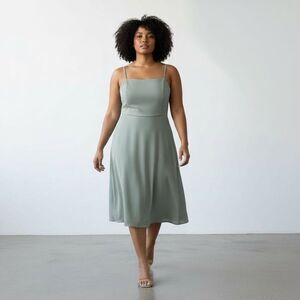 Lily Rose Sage Green Midi Dress